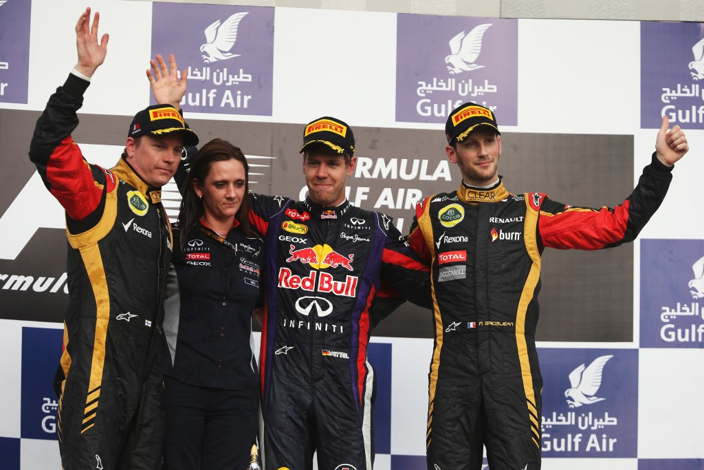 during the Bahrain Formula One Grand Prix at the Bahrain International Circuit on April 21, 2013 in Sakhir, Bahrain.