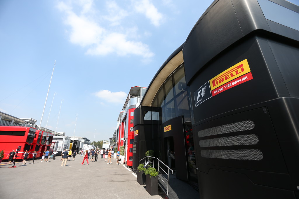 Pirelli motorhome in the Monza paddock