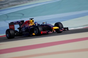 Sebastian Vettel (Red Bull) on track at the Bahrain International Circuit