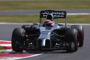 Jenson Button on track.