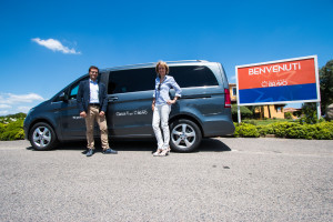 Andrea Verdolotti, Responsabile Marketing Mercedes-Benz vans e Enrica Beltramo, Responsabile Marketing Villaggi Bravo