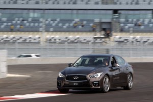 84827_Sebastian Vettel in an Infiniti Q50 at Sochi GP circuit