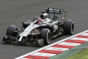 Jenson Button on track.