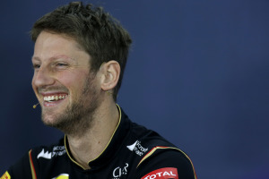 Circuit of the Americas, Austin, Texas, United States of America. Thursday 30 October 2014. Romain Grosjean, Lotus F1, in the Drivers Press Conference. World Copyright: Alastair Staley/LAT Photographic. ref: Digital Image _R6T7520