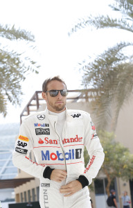 Jenson Button in the paddock.