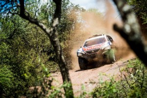Stephane Peterhansel  races during the 12th stage of Rally Dakar 2015 from  Termas de Rio Hondo to Rosario, Argentina on January 16th, 2015