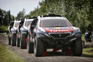 Team Peugeot Total cars arrive for the testing session prior Rally Dakar 2015 in Buenos Aires, Argentina on January 1st, 2015  Peugeot returns to Dakar 2015 // François Flamand/ DPPI/ Red Bull Content Pool // P-20150102-00047 // Usage for editorial use only // Please go to www.redbullcontentpool.com for further information. //