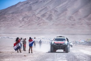 Stephane Peterhansel at the end of the stage 6 of Rally Dakar 2015 from Antofagasta to Iquique on January 9th, 2015
