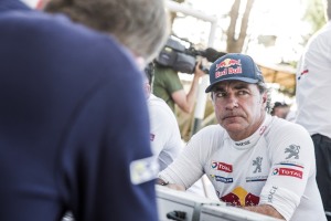 Carlos Sainz at the Bivouac of Rally Dakar 2015, Villa Carlos Paz on January 4th, 2015