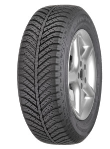 Tire shot Vector 4Seasons 195-65R15 3/4 view tire name on top