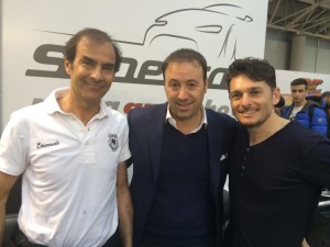 Emanuele Pirro, Marco Galletti e Giancarlo Fisichella