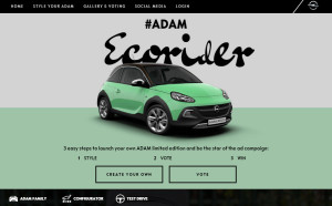 Create your very own ADAM: The lifestyle bloggers will report on their experiences with the Opel ADAM on the campaign microsite www.adamyourself.com in the coming months – participation welcome! This will culminate in the fall of 2016 with the limited special model series “ADAM YOURSELF”.