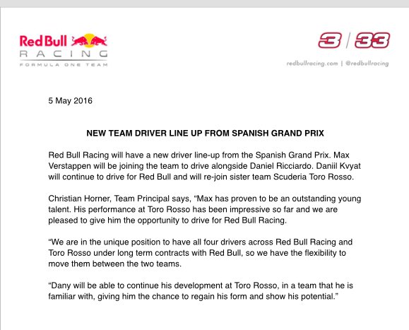 comunicato red bull