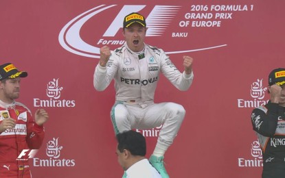 GP Europa: Rosberg, Vettel, Perez sul primo podio di Baku