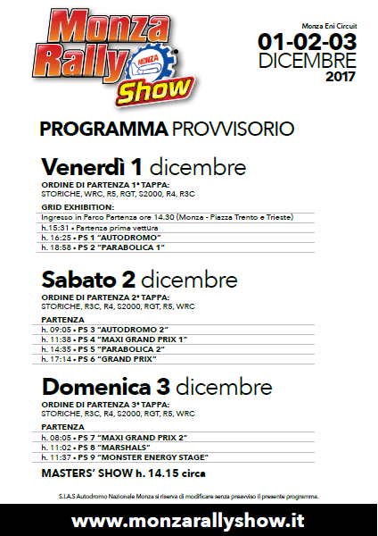 programma monza rally show