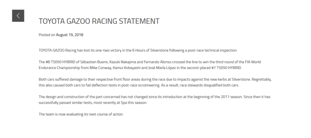 Screenshot_2018-08-20 TOYOTA GAZOO RACING STATEMENT – TOYOTA Motorsport GmbH