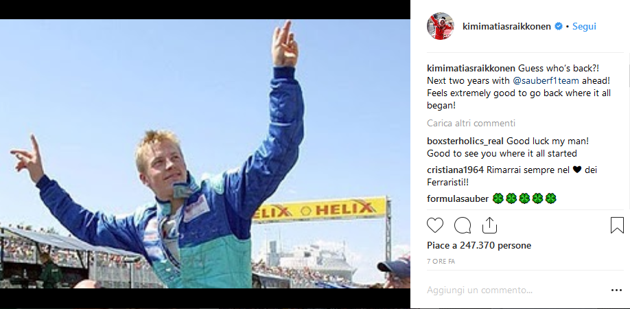 Screenshot_2018-09-11 Kimi Räikkönen ( kimimatiasraikkonen) • Foto e video di Instagram