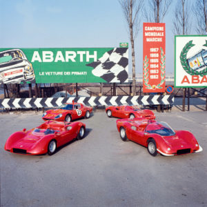 Le sport e la berlinetta Abarth, vincitrici nel Campionato Mondiale Marche