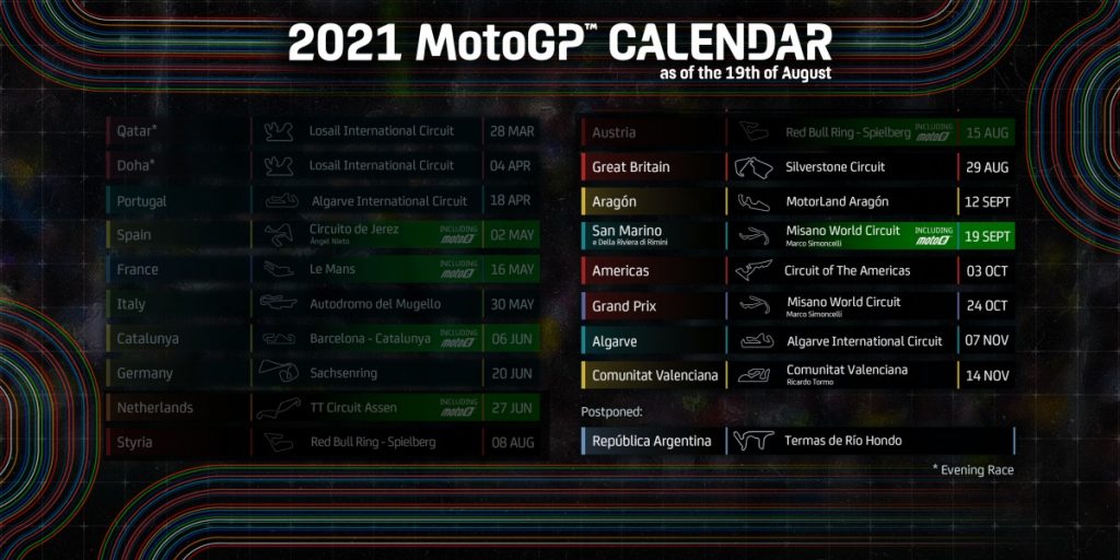 calendario motogp 2021 new