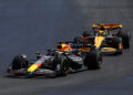 MONTREAL, QUEBEC - JUNE 09: Max Verstappen of the Netherlands driving the (1) Oracle Red Bull Racing RB20 leads Lando Norris of Great Britain driving the (4) McLaren MCL38 Mercedes during the F1 Grand Prix of Canada at Circuit Gilles Villeneuve on June 09, 2024 in Montreal, Quebec. (Photo by Clive Rose/Getty Images) // Getty Images / Red Bull Content Pool // SI202406090572 // Usage for editorial use only //