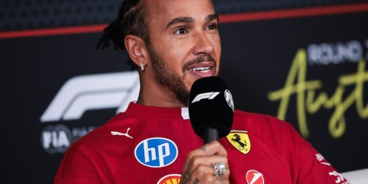 HAMILTON Lewis (gbr), Scuderia Ferrari SF-25, portrait press conference during the 2025 Formula 1 United States Grand Prix, 19th round of the 2025 FIA Formula One World Championship from October 17 to 19, 2025 on the Circuit of the Americas, in Austin, Texas, United States of America - Photo Eric Alonso / DPPI