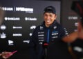 BUDAPEST, HUNGARY - JULY 23: Alexander Albon of Thailand and Williams talks to the media in the Paddock during previews ahead of the F1 Grand Prix of Hungary at Hungaroring on July 23, 2026 in Budapest, Hungary. (Photo by Peter Fox/Getty Images)