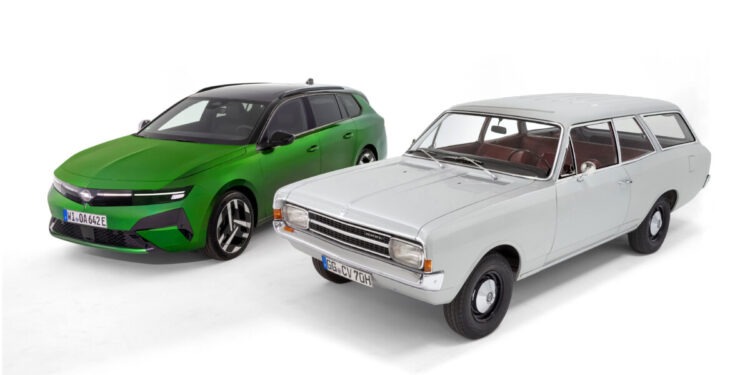 1970 Opel Rekord Caravan & 2026 Opel Astra Sports Tourer
