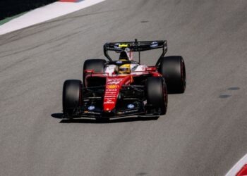 44 HAMILTON Lewis (gbr), Scuderia Ferrari SF-26, action during the Formula 1 Barcelona-Catalunya Grand Prix 2026, 7th round of the 2026 Formula One World Championship from June 12 to 14, 2026 on the Circuit de Barcelona-Catalunya, in Montmelo, Spain - Photo Alberto Vimercati DPPI / DPPI