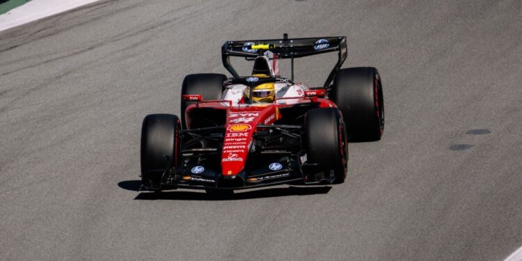 44 HAMILTON Lewis (gbr), Scuderia Ferrari SF-26, action during the Formula 1 Barcelona-Catalunya Grand Prix 2026, 7th round of the 2026 Formula One World Championship from June 12 to 14, 2026 on the Circuit de Barcelona-Catalunya, in Montmelo, Spain - Photo Alberto Vimercati DPPI / DPPI